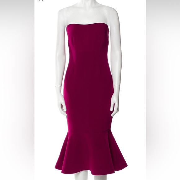 Cing à Sept Strapless Knee-Length DressSize: S/US 4